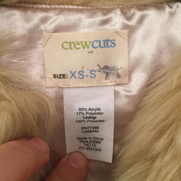 J.Crew Crew Cuts Faux Fur Blonde Vest SZ: XS/S - Picture 2 of 5